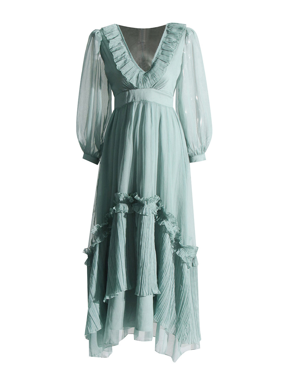 Maxikleid aus geraffter Seide "Stardust"