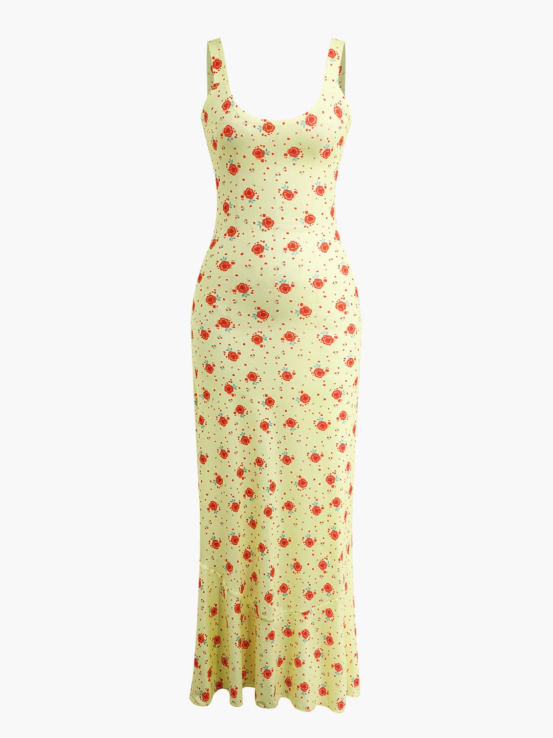 Maxikleid im Meerjungfrauen-Stil mit Blumenmuster