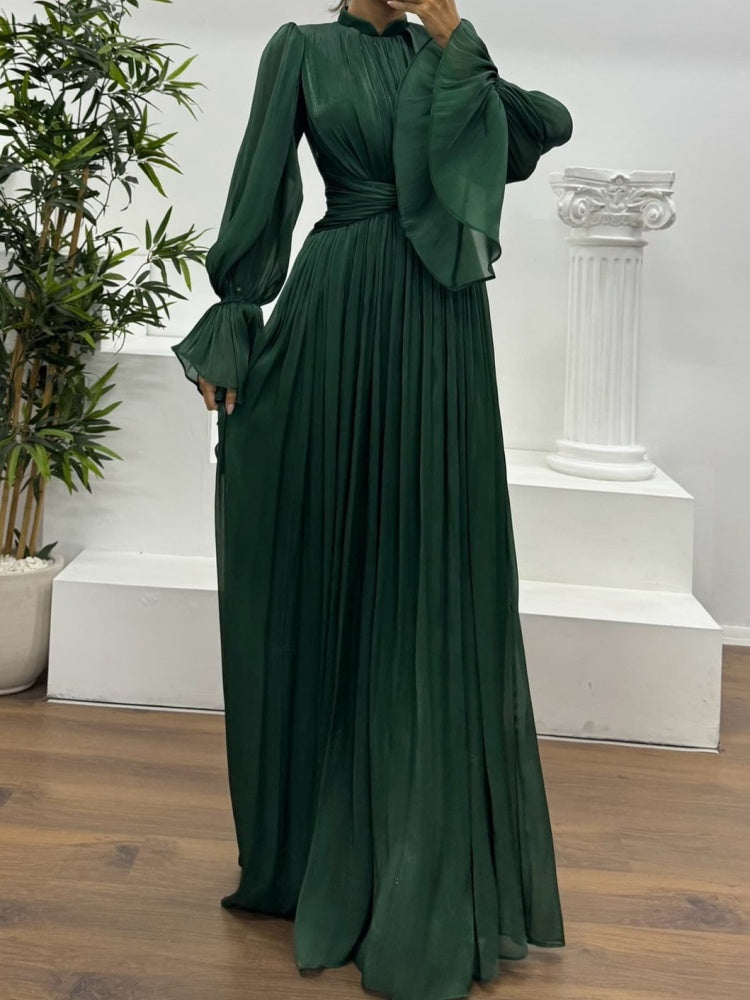 Französisch inspirierte Maxikleid mit Taillenbetonung