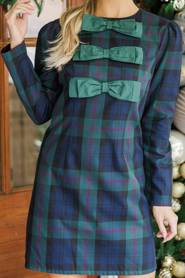 Mini-Kleid „Warmest Wishes“ in Marineblau kariert