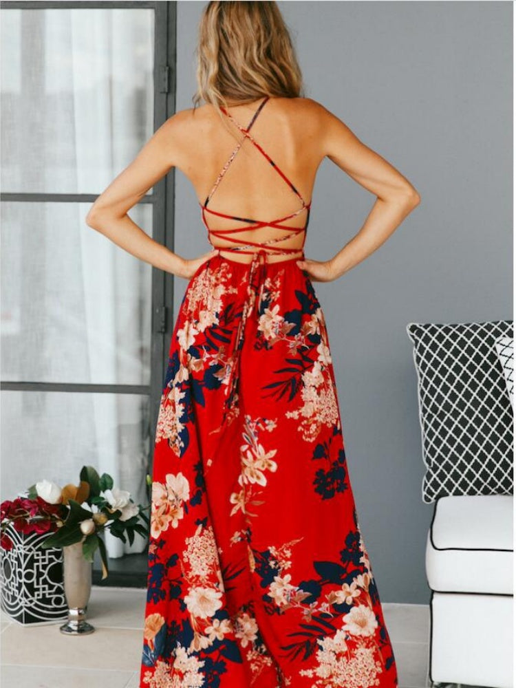 Boho-Maxikleid mit Muster
