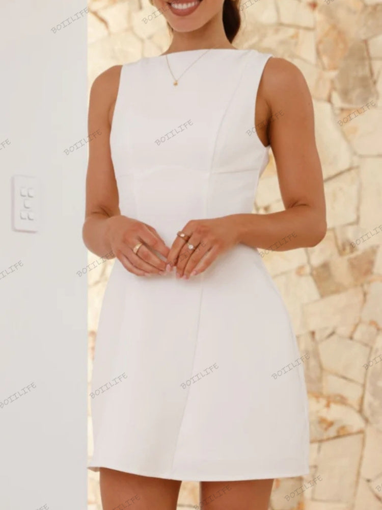 Sexy Damen Neckholder-Minikleid ohne Rücken