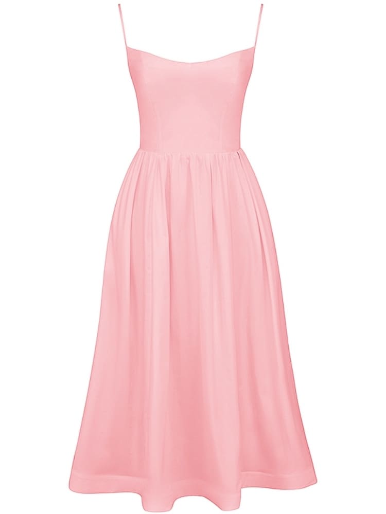 Rosenrotes Baumwoll-Korsett-Sommerkleid