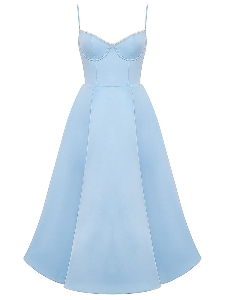 Cinderella blaues Tüll-Midikleid