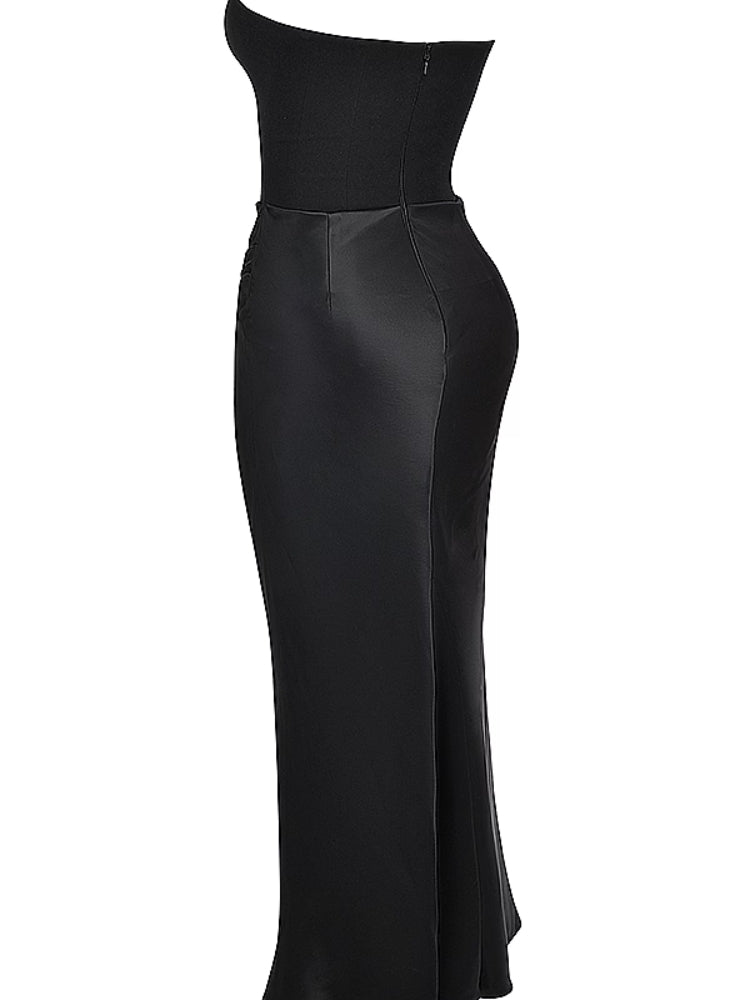 schwarzes trägerloses Co-Chromosomen-Kleid