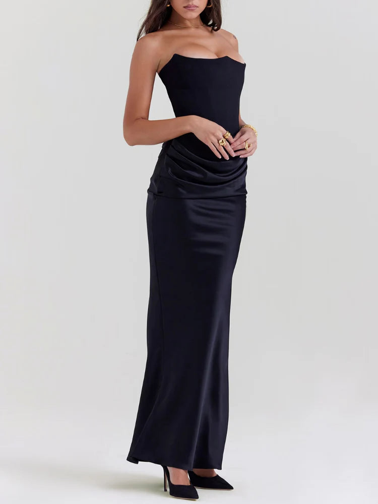 schwarzes trägerloses Co-Chromosomen-Kleid