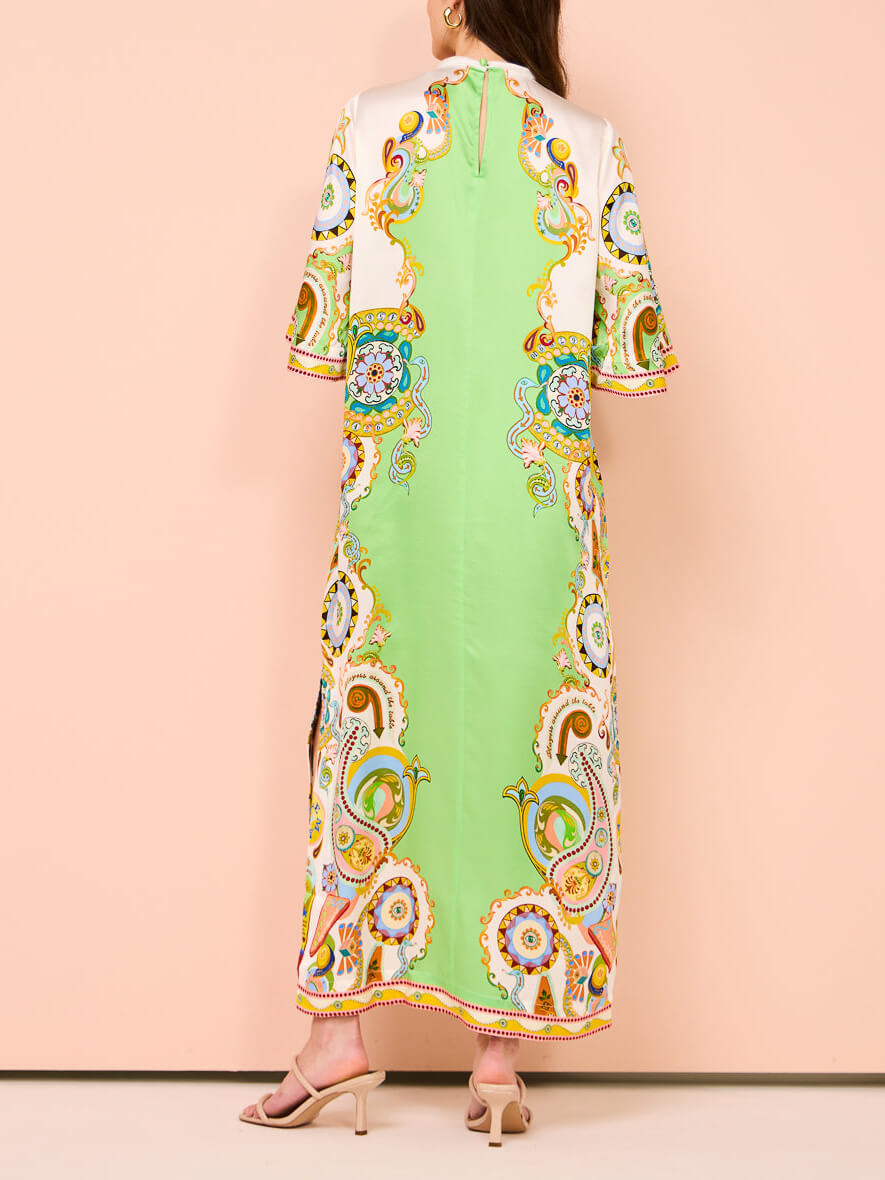 Einzigartiges Midi-Kleid mit Blumenmuster und lockerer Passform
