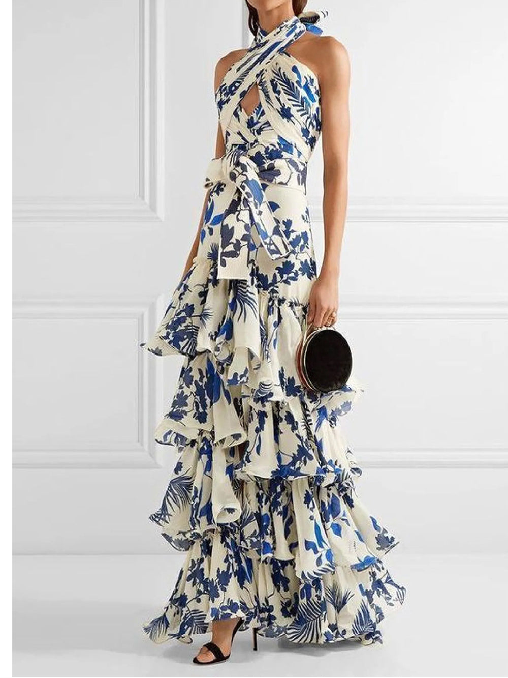 Schnür-Lolita-Schwingrock-Maxikleid