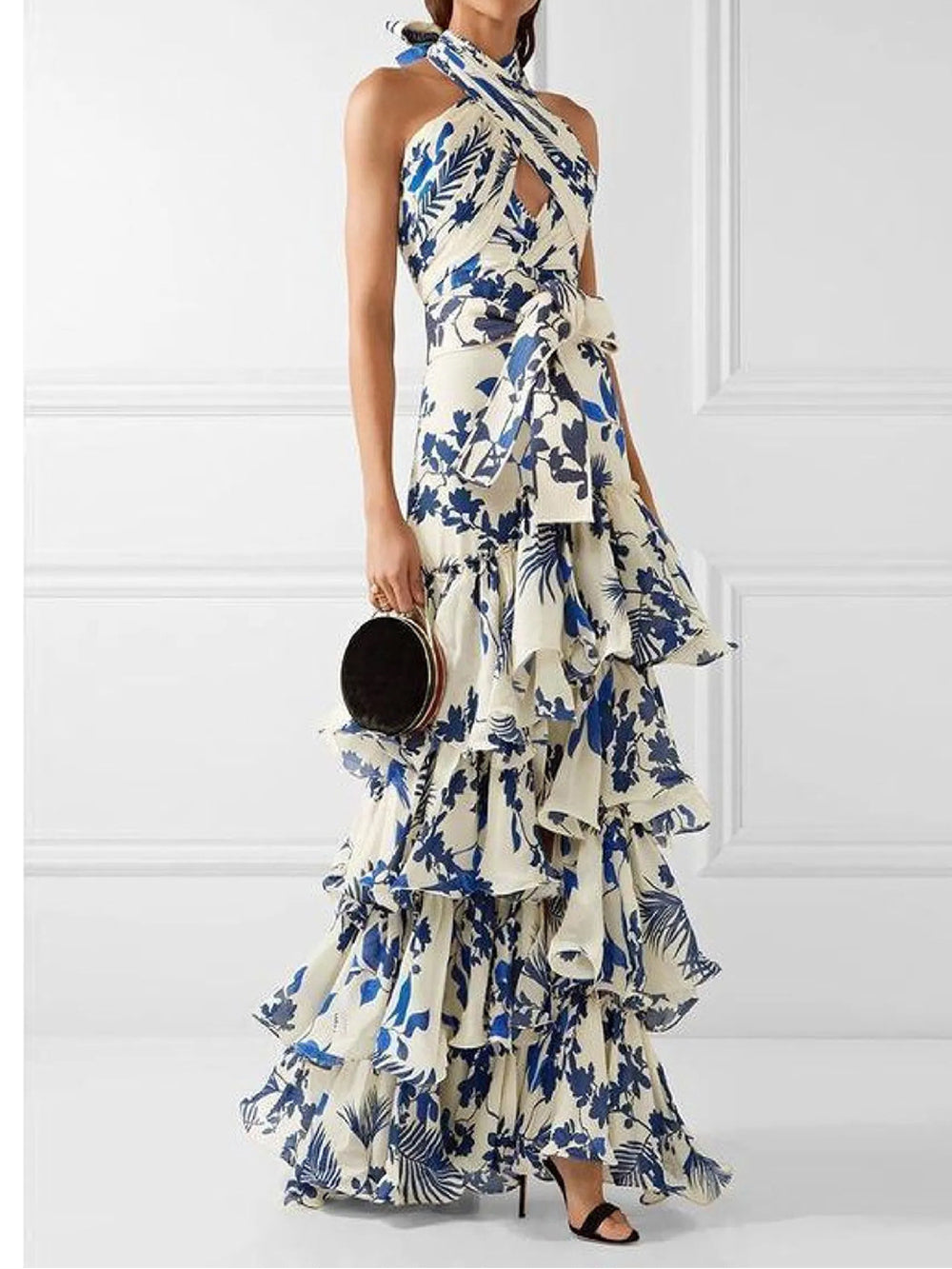Schnür-Lolita-Schwingrock-Maxikleid