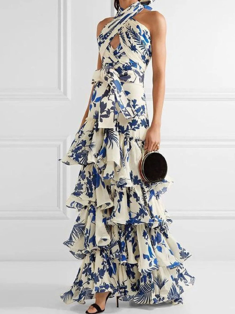 Schnür-Lolita-Schwingrock-Maxikleid