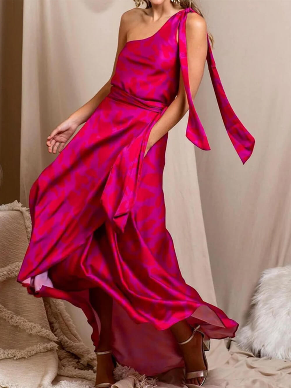 Modisches elegantes ärmelloses einfarbiges Abendkleid