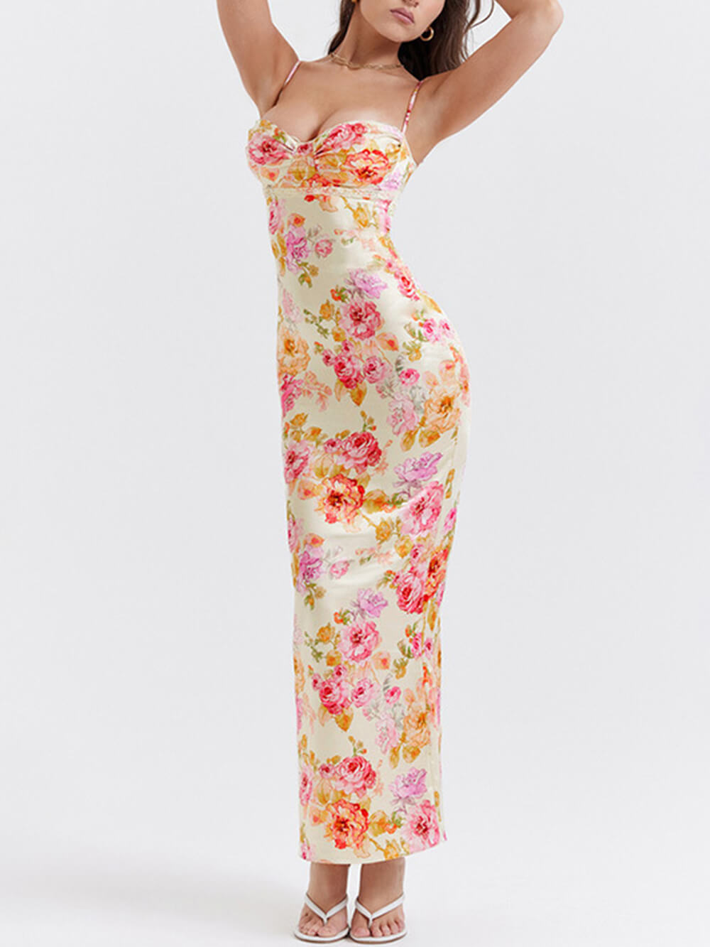 Bedrucktes sexy Maxikleid