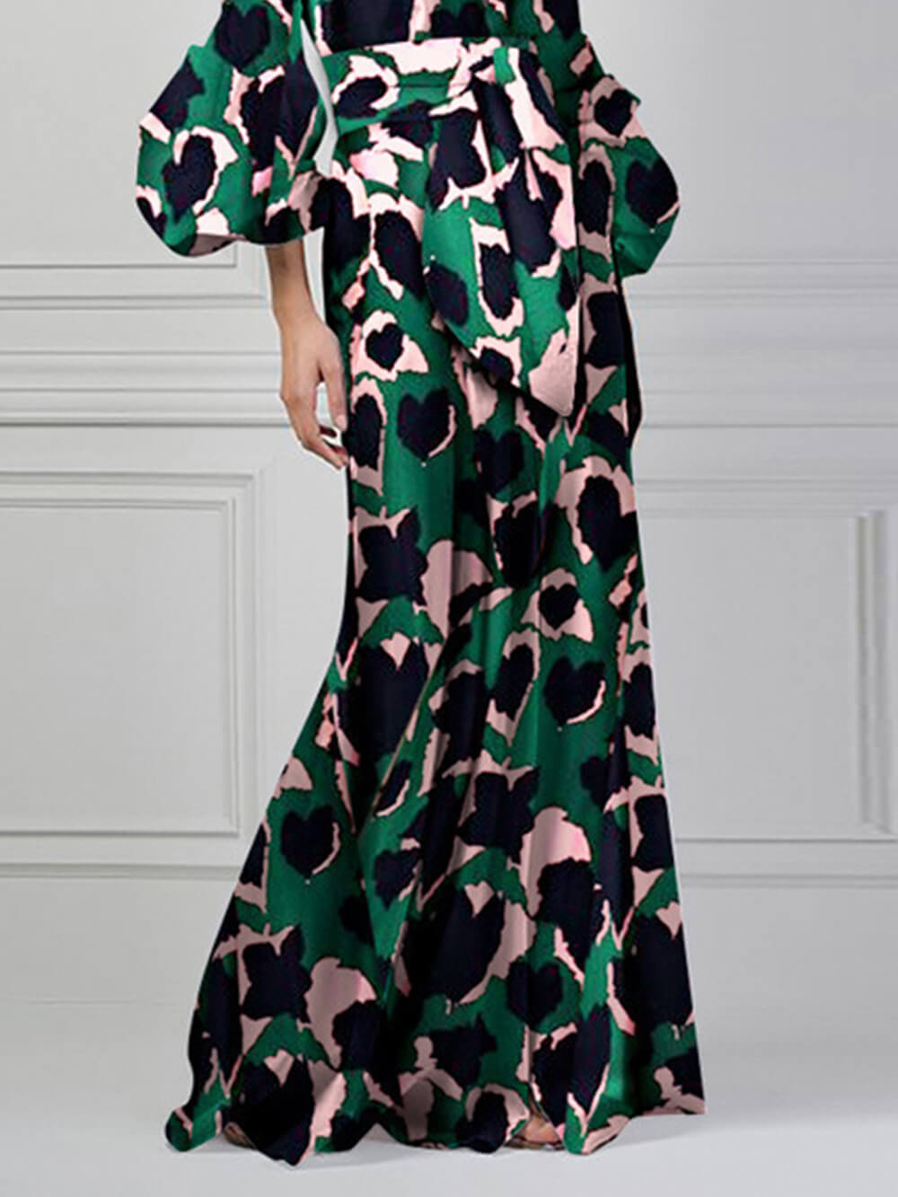 Sexy V-Ausschnitt Maxikleid