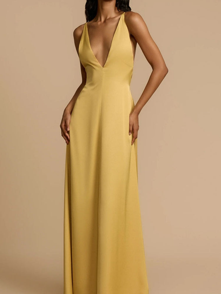 Slip-on-Slipkleid mit hoher Taille