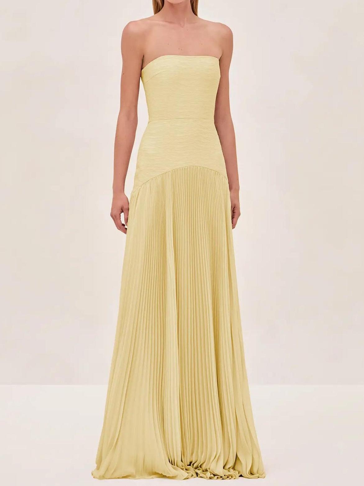 Sonnengelbes Maxikleid „Susan“