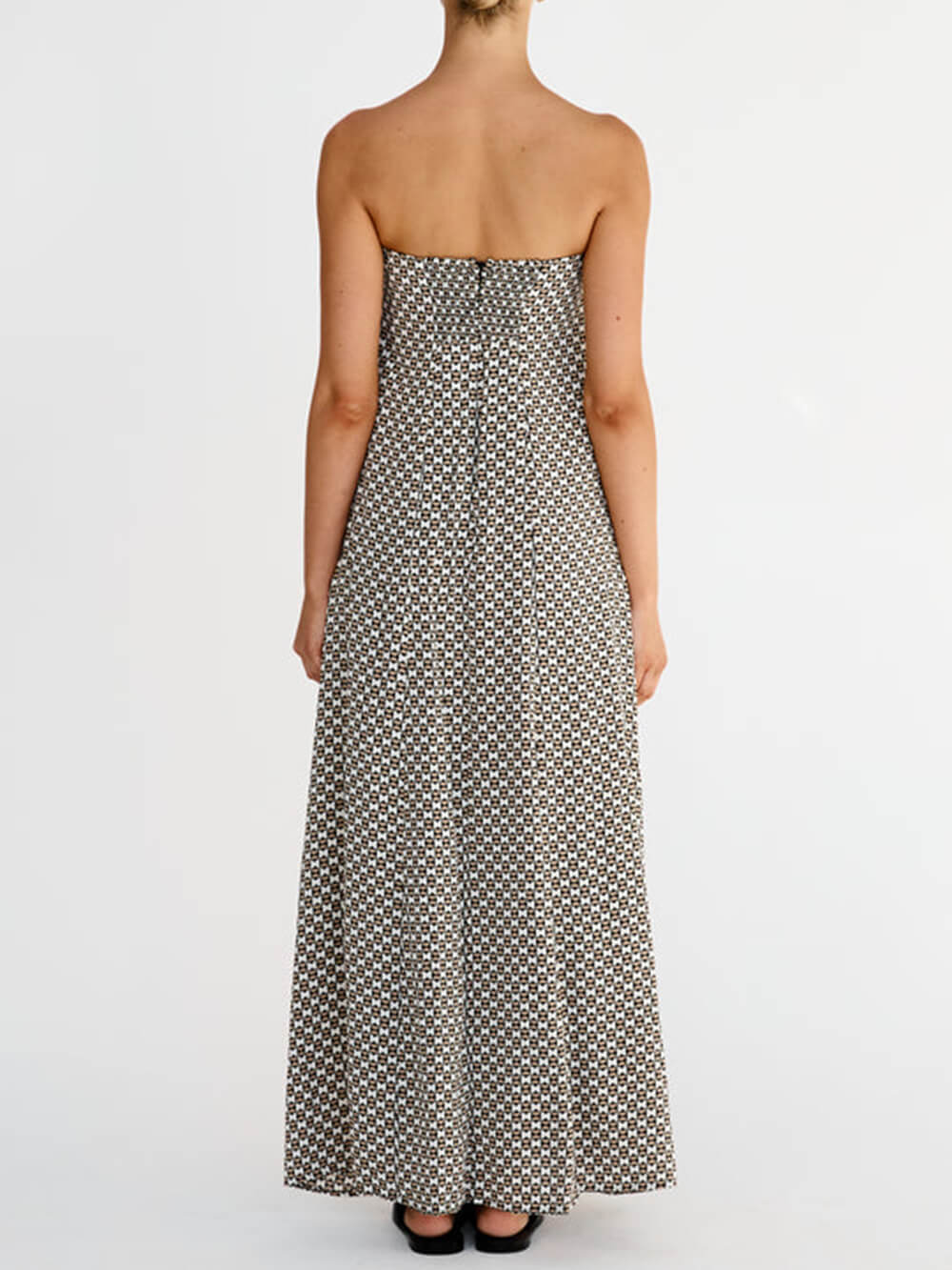 Boho-Maxikleid mit Rautenmuster