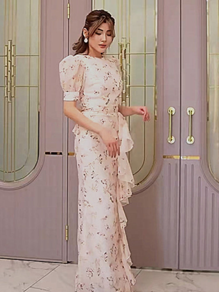 Sommerblüten-Kleid in Teelänge
