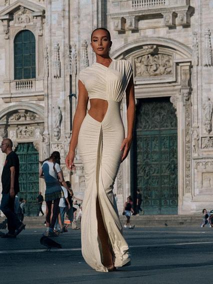 Maxikleid "Griechische Göttin" aus Modal mit Cut-Out-Taille