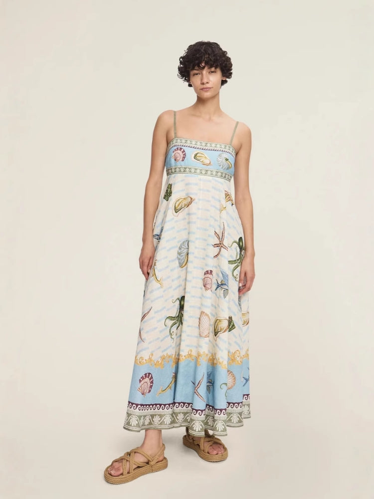 Kreatives Strandkleid mit Print