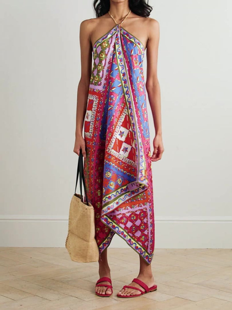 Asymmetrisches Neckholder-Kleid