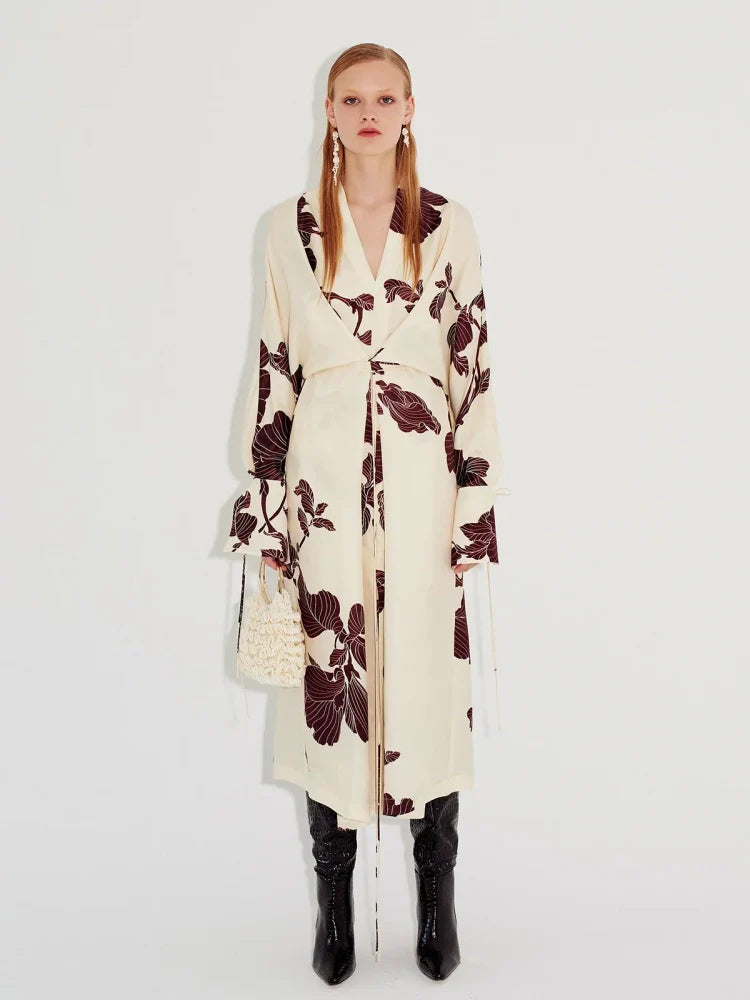 Kimono-Kleid mit Origami-Print