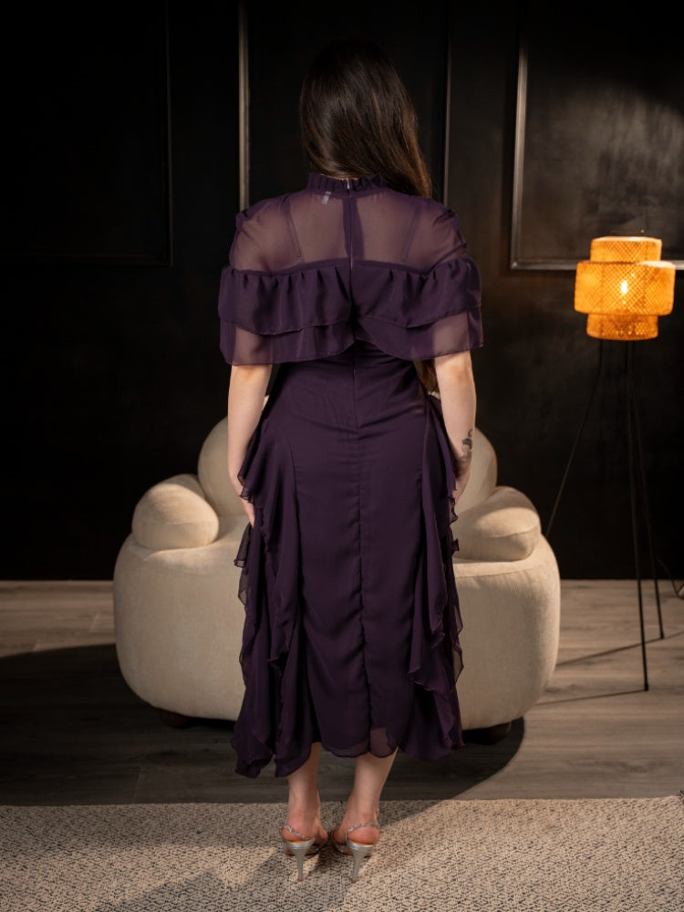 Misty Violet – Layered Chiffon Gown
