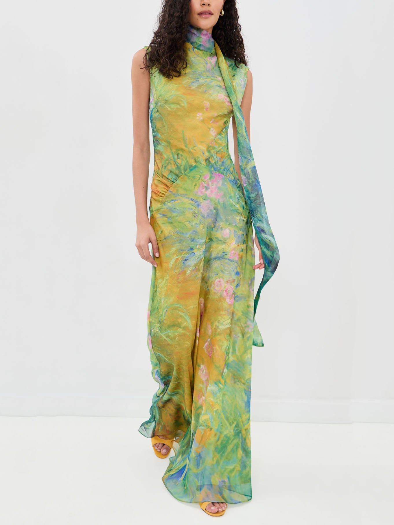 Path Of Irises Monet Maxi Dress