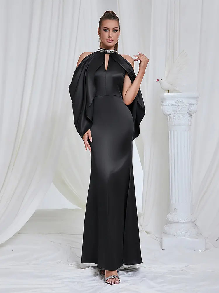 Sexy schulterfreies Kleid mit Hohldetail am Ausschnitt