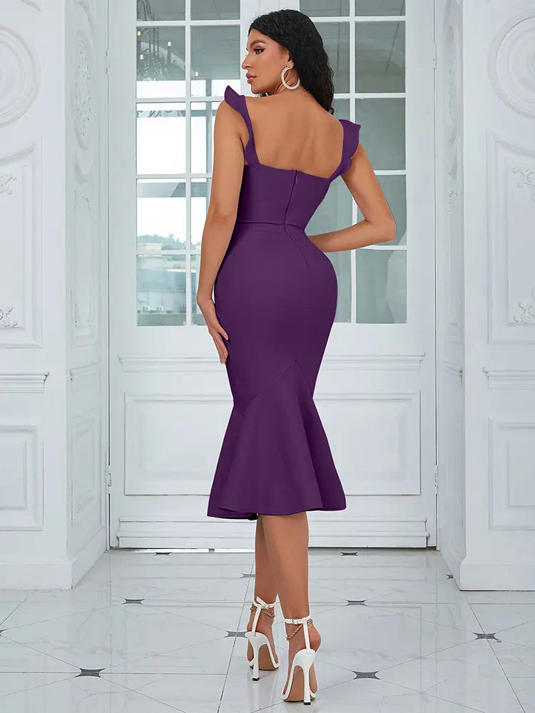 Sexy trägerloses Kleid mit Rüschensaum