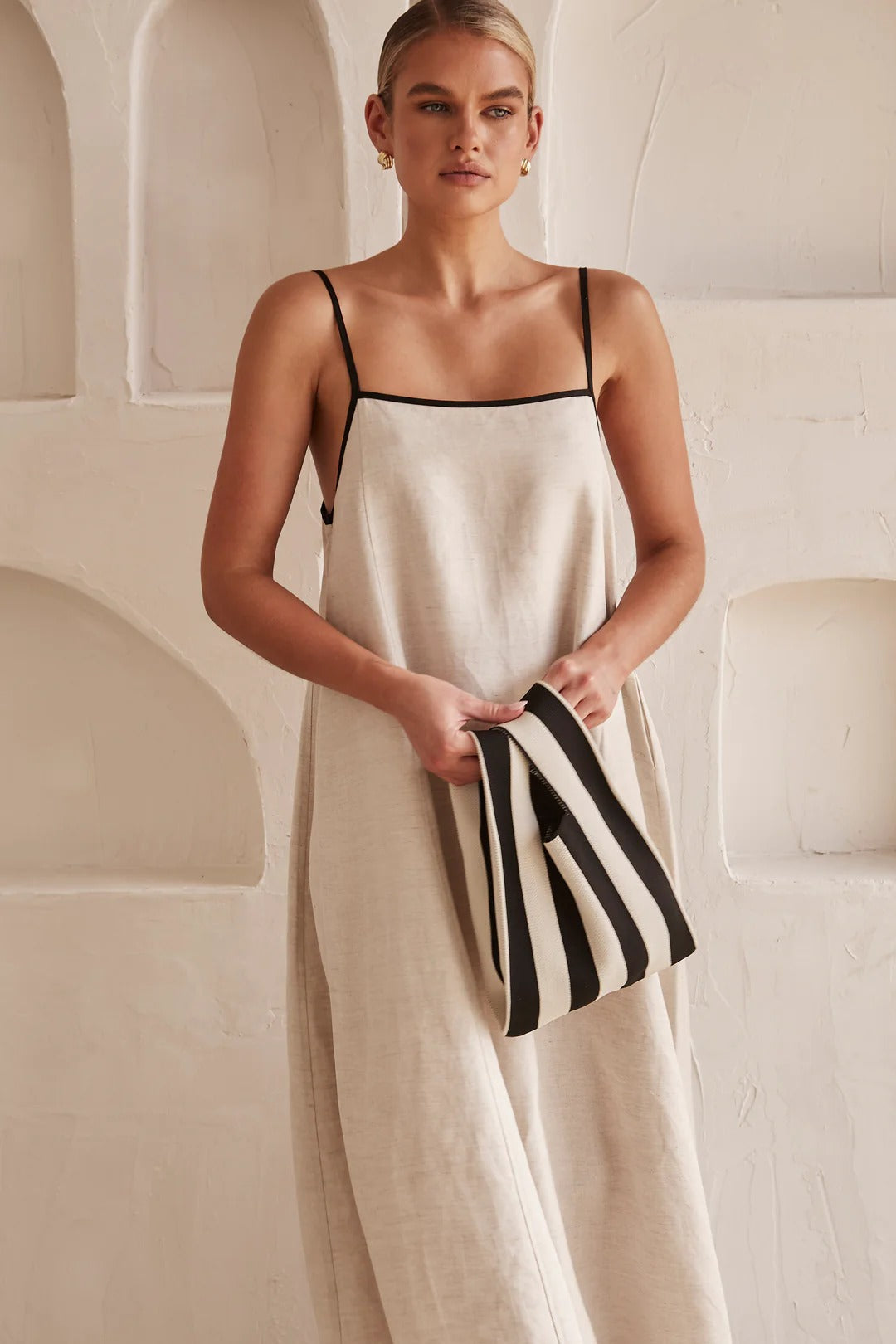 Maxikleid aus Leinenmix