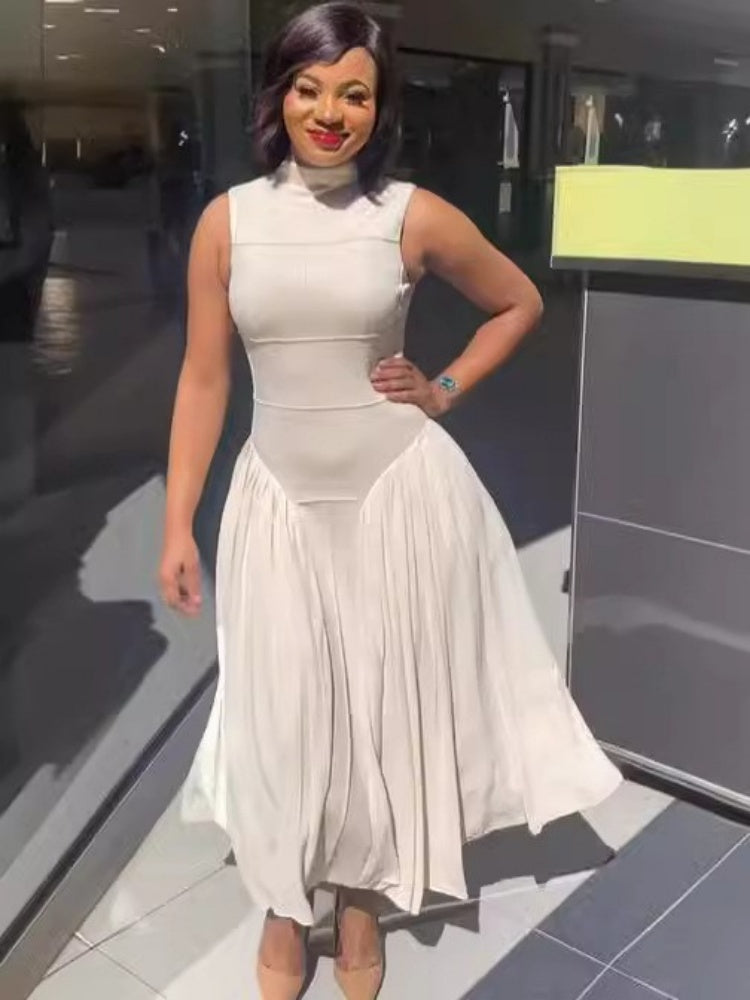 Strukturiertes Bustier-Maxikleid