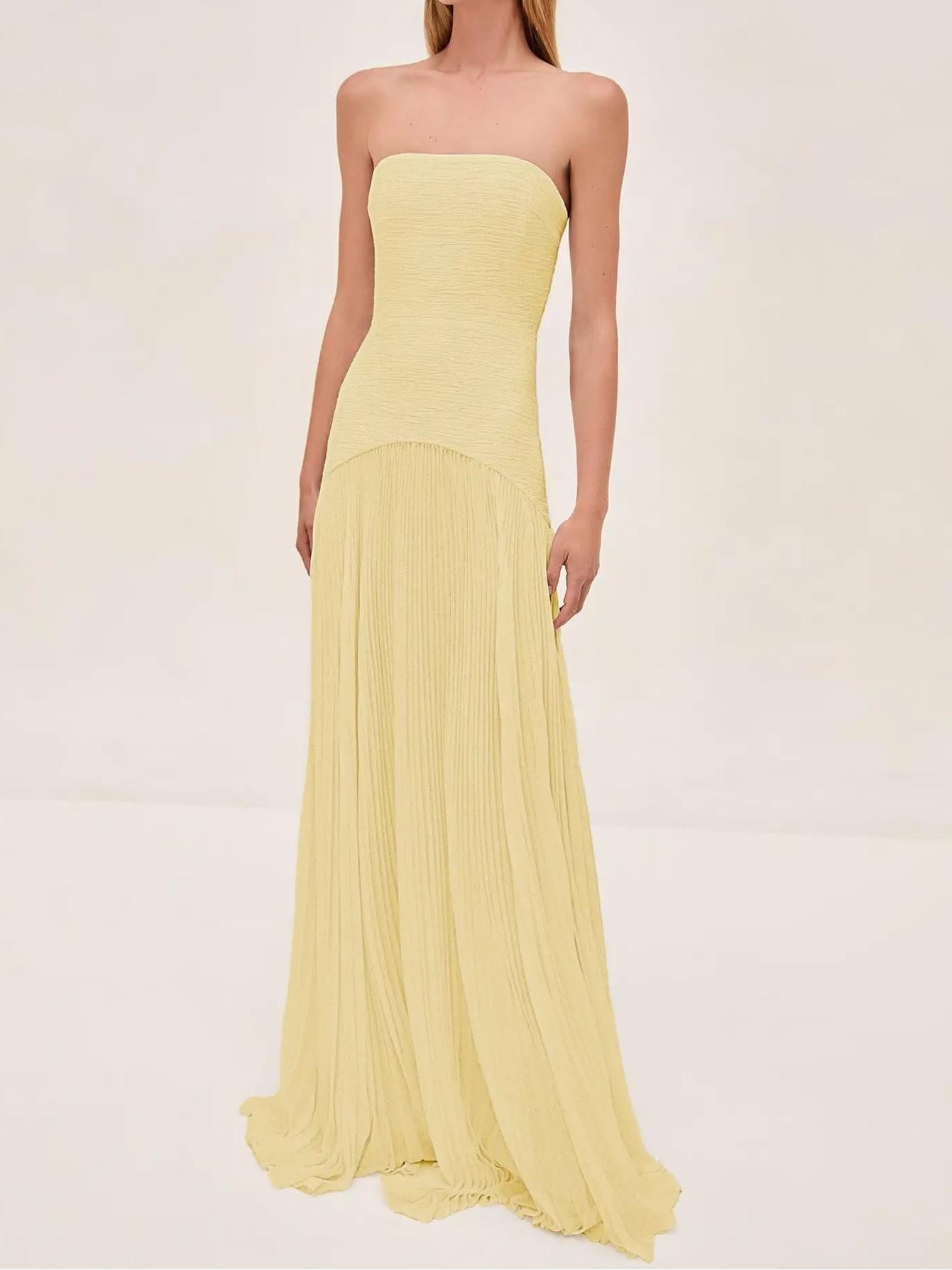 Sonnengelbes Maxikleid „Susan“