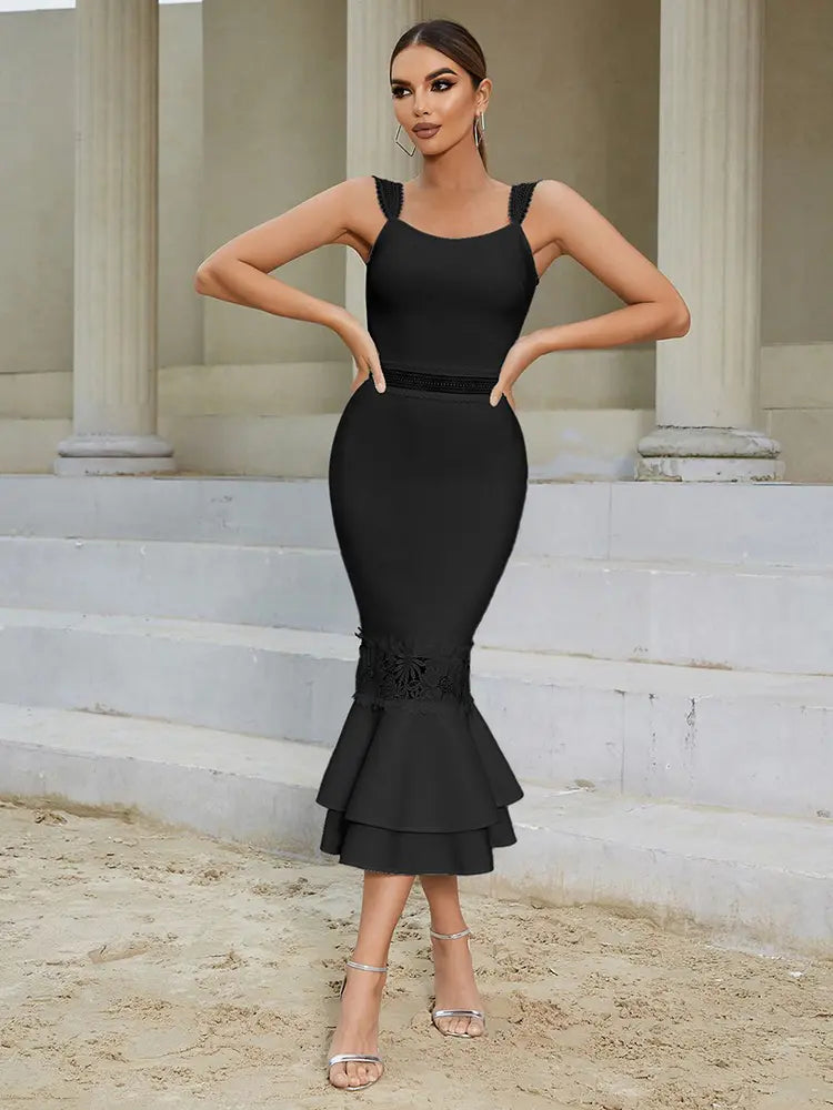 Sexy Spitzen-Verbandkleid mit Meerjungfrauenrock