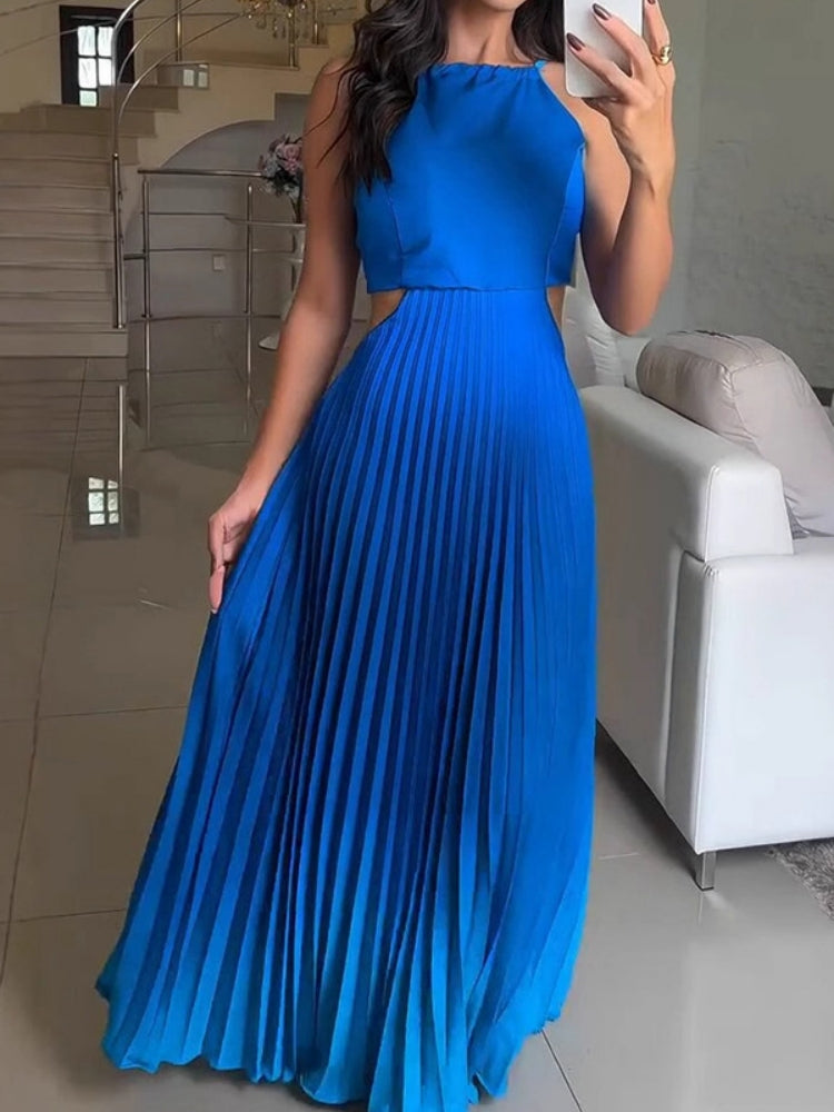 Kleid mit Farbverlauf und Neckholder
