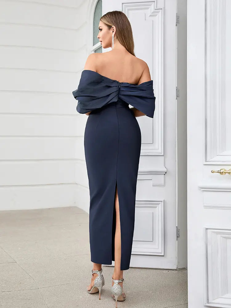 Sexy figurbetontes Abendkleid mit Falten