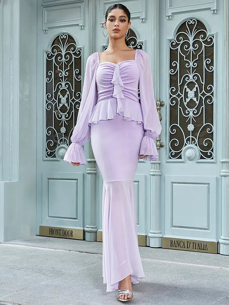 Sexy Rüschen-Bustierkleid mit Blumenmuster