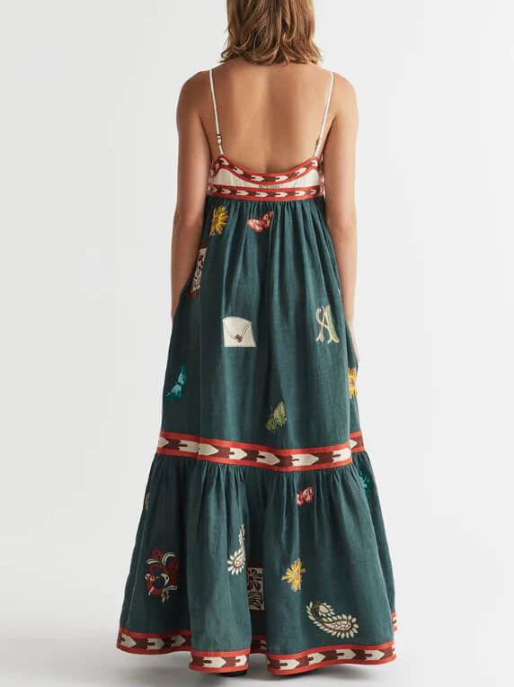 Sommerspaß einzigartiges bedrucktes Midikleid