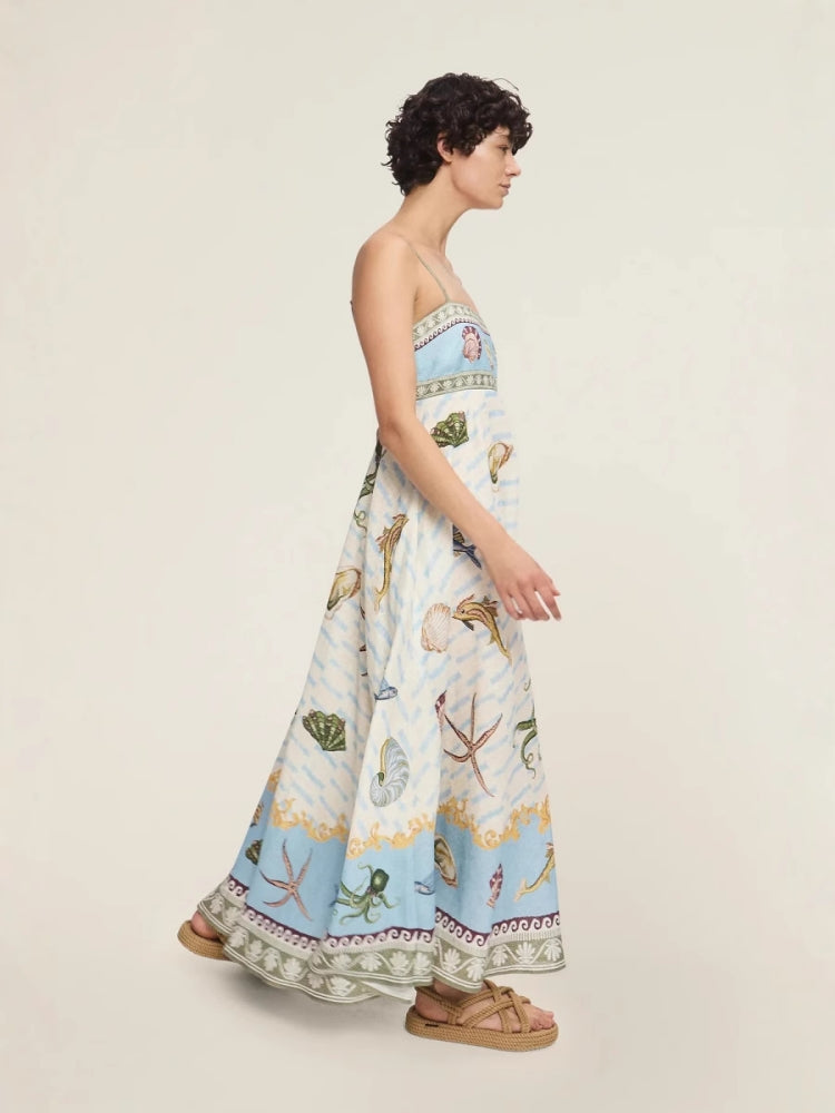 Kreatives Strandkleid mit Print