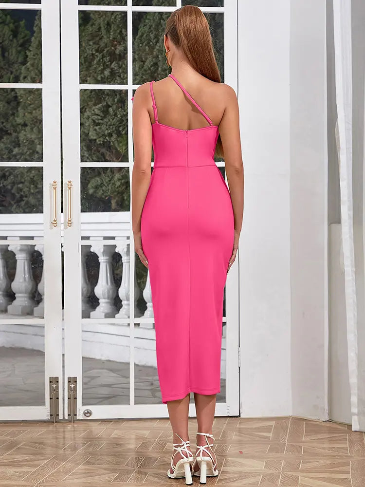 Sexy trägerloses Kleid mit einer Schulter