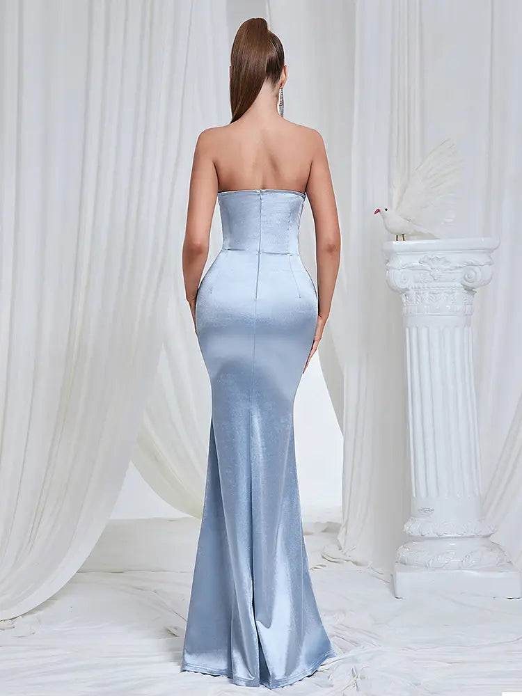 Trägerloses Fishtail-Bodycon-Abendkleid