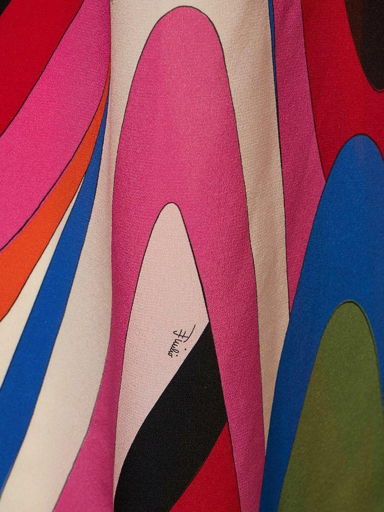 Trägerloses Maxi-Kleid aus Moiré mit seitlichem Schlitz