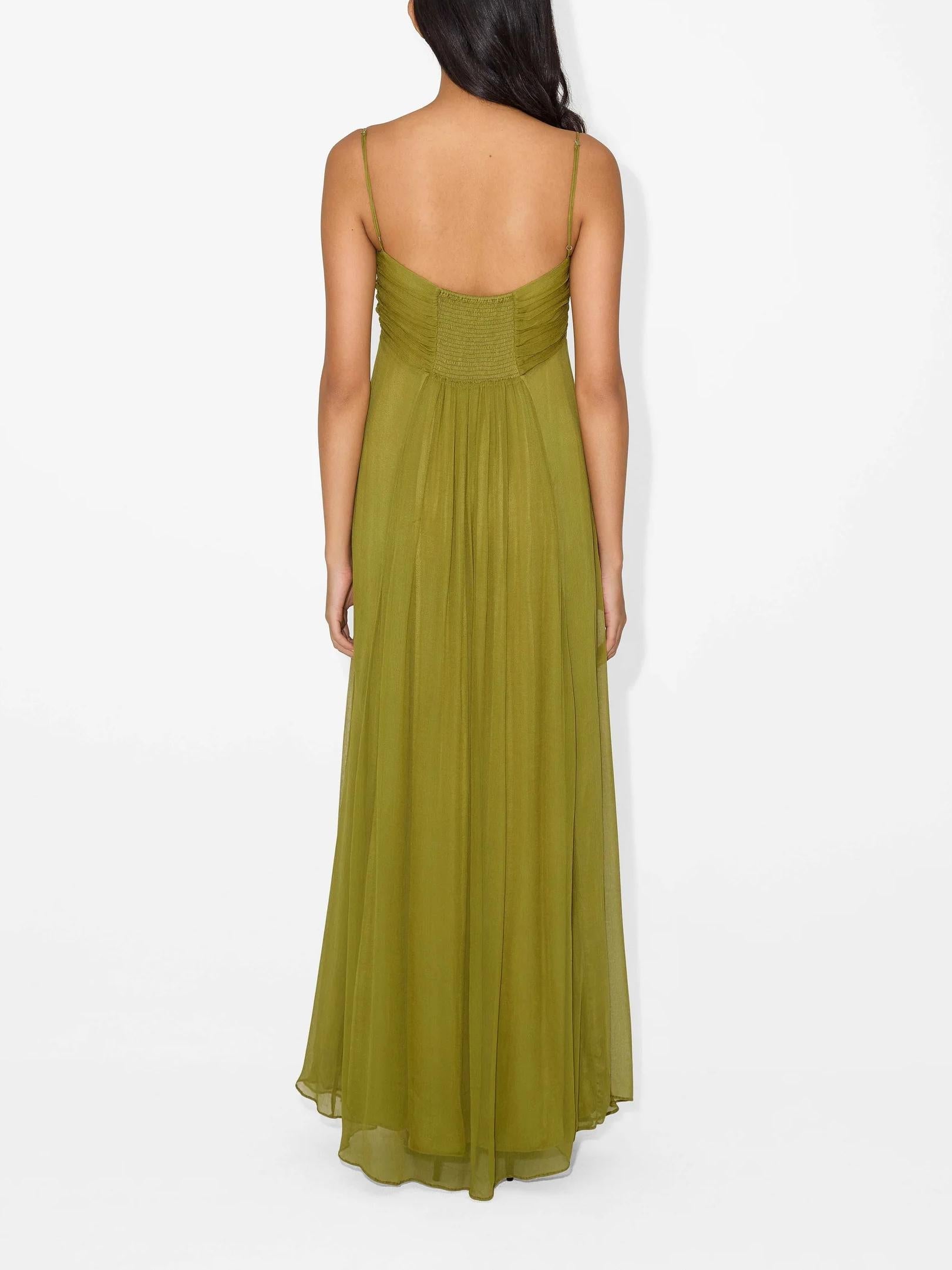 Flou Olive Morea Maxikleid