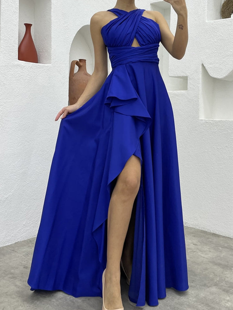 Europäisches, sexy, irreguläres Kleid
