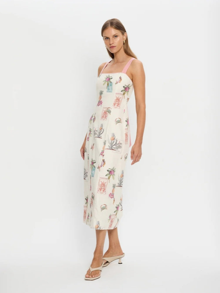 Midi-Tanktop-Kleid mit Bindegürtel