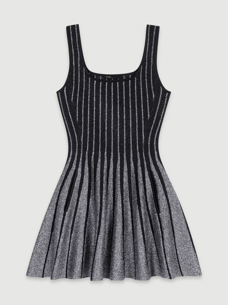 Mini-Strickkleid mit Gittermuster