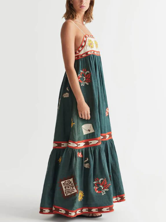 Sommerspaß einzigartiges bedrucktes Midikleid