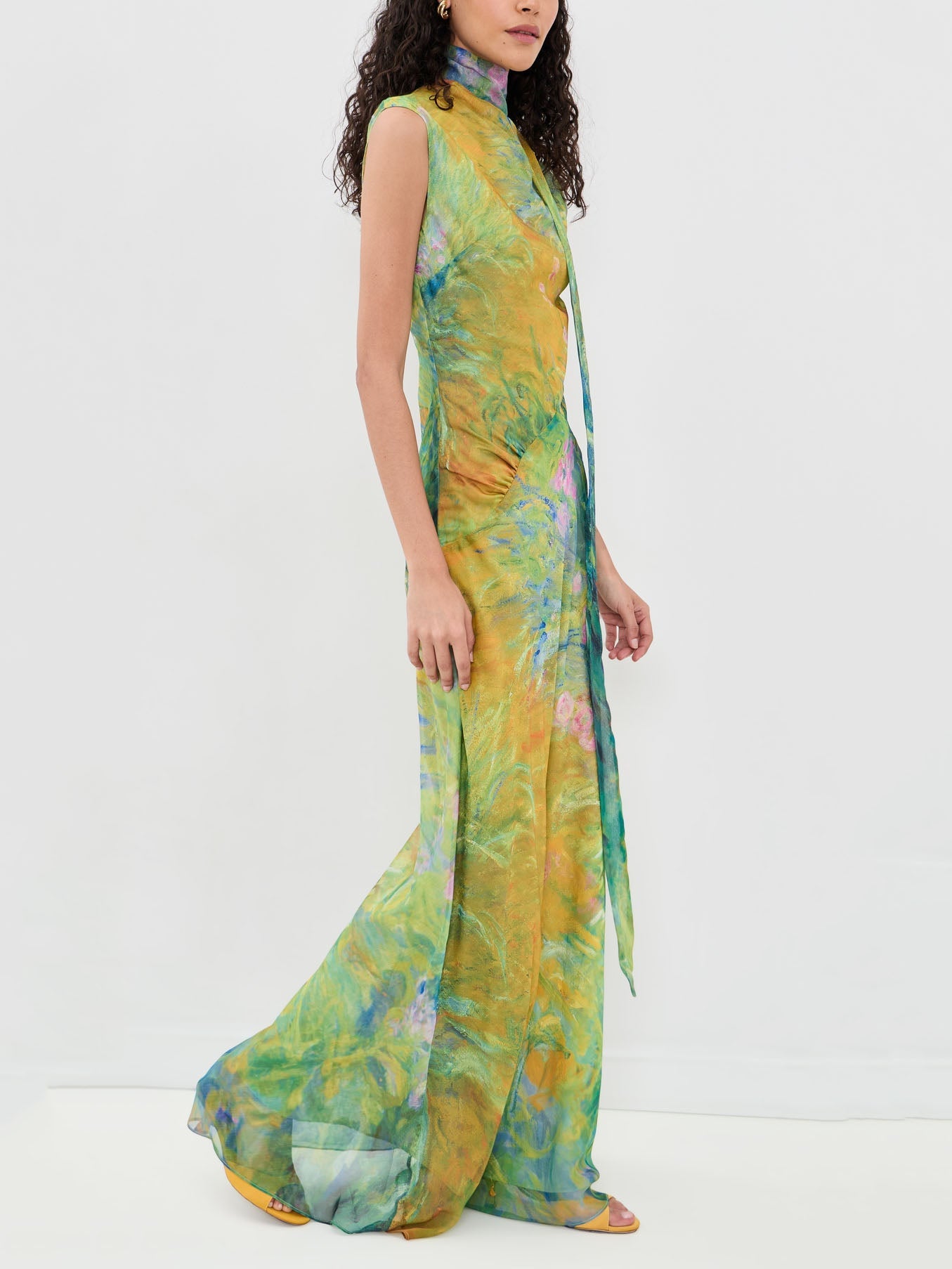 Path Of Irises Monet Maxi Dress