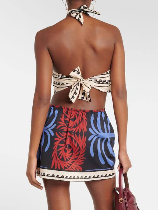 Einzigartiges Sommer-Minikleid mit Neckholder und Print