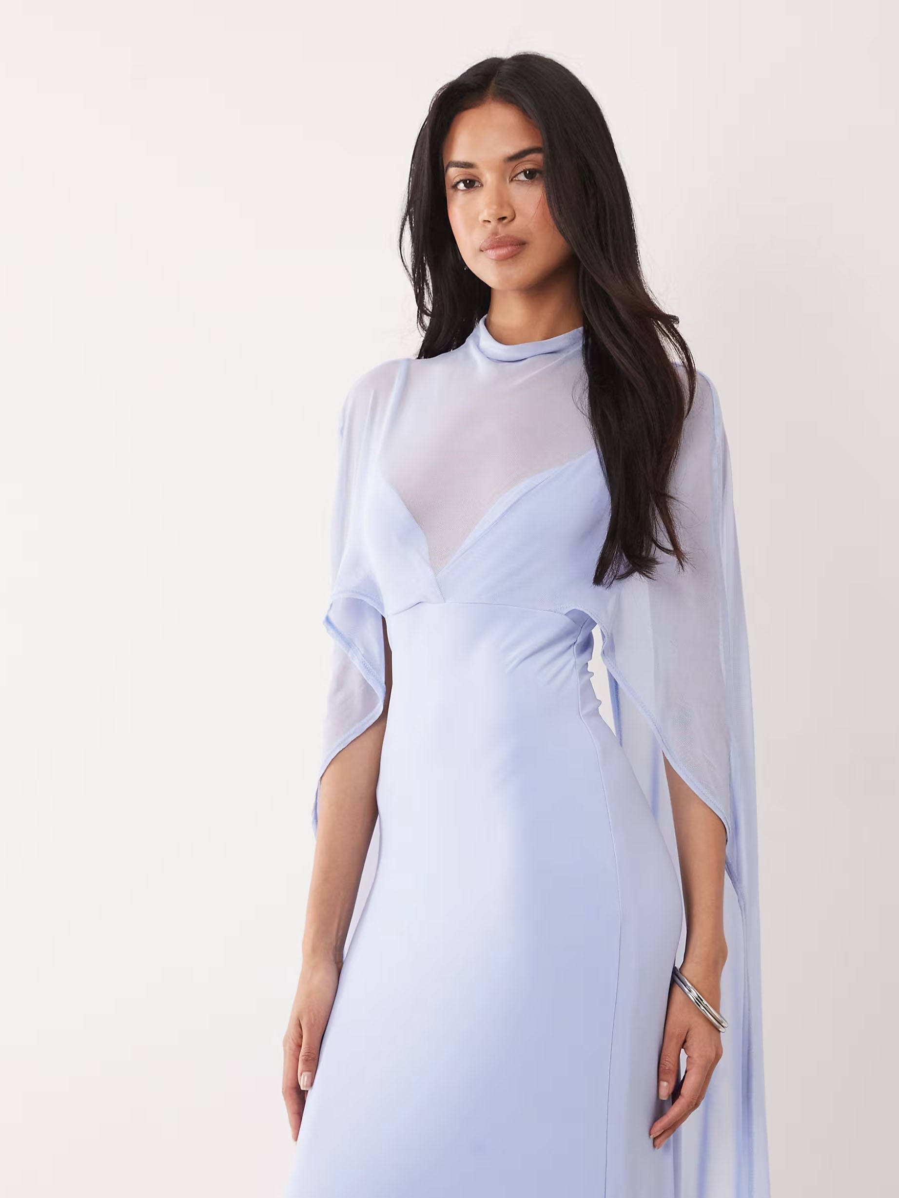 Exaggerated Cape Maxi Dress