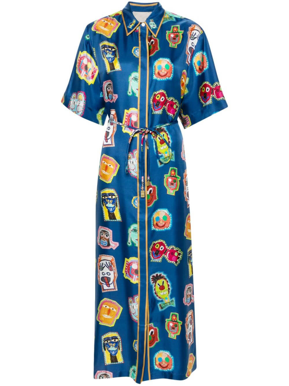 Einzigartiges Graffiti-Spaß-Print-Midikleid